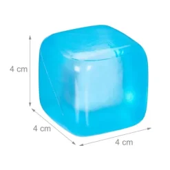 Isbits-set, 4x4x4 cm, Rosa, Blå, Orange, Grön