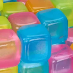 Isbits-set, 4x4x4 cm, Rosa, Blå, Orange, Grön