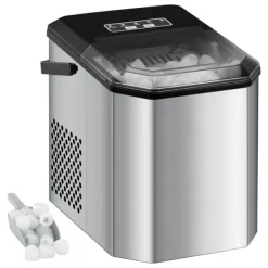 Ismaskiner-Isbitstillverkare, Bärbar Design, Självrengörande Funktion,Silver