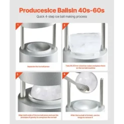 Isbollpress 5,3 cm Silver, Flygplansaluminium, Bartillbehör