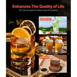 Pressar-Isbollpresskit, 6 cm, Svart, Aluminium