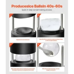 Pressar-Isbollpresskit, 6 cm, Svart, Aluminium