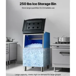 Ismaskiner-Isförvaringsbehållare, 56x68x99 cm, Rostfritt stål