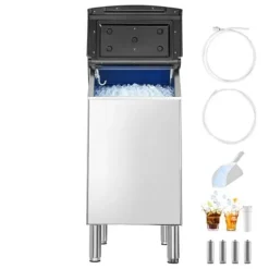 Isförvaringsbehållare, 78x52x110 cm, rostfritt stål, förvaring