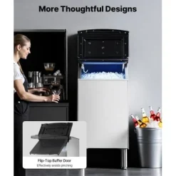 Isförvaringsbehållare, 78x52x110 cm, rostfritt stål, förvaring