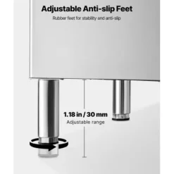 Isförvaringsbehållare, 78x52x110 cm, rostfritt stål, förvaring