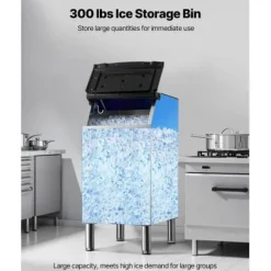 Isförvaringsbehållare, 78x52x110 cm, rostfritt stål, förvaring