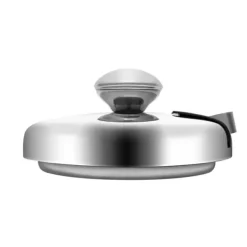 Ishink & Kylare-Ishink - Dubbelvägg i 304 rostfritt stål - 1,3 l - Med lock och handtag - 14 x 22,5 cm - För vin & champagne - Silver