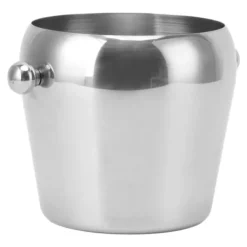 Ishink & Kylare-Ishink i rostfritt stål Champagne Ishink Vinkylningshink Dryckesbalja med smidigt handtag för hemmabarer Fester Silver Naken Stor 2L