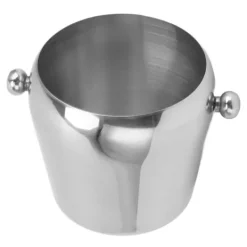 Ishink & Kylare-Ishink i rostfritt stål Champagne Ishink Vinkylningshink Dryckesbalja med smidigt handtag för hemmabarer Fester Silver Naken Stor 2L