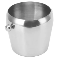 Ishink & Kylare-Ishink i rostfritt stål Champagne Ishink Vinkylningshink Dryckesbalja med smidigt handtag för hemmabarer Fester Silver Naken Stor 2L