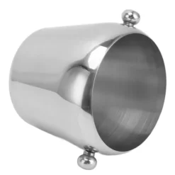 Ishink & Kylare-Ishink i rostfritt stål Champagne Ishink Vinkylningshink Dryckesbalja med smidigt handtag för hemmabarer Fester Silver Naken Stor 2L