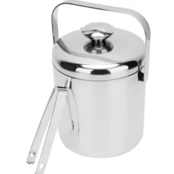 Ishink i rostfritt stål med lock och sil - 1300ml