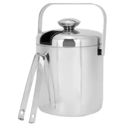 Ishink i rostfritt stål med lock och sil - 1300ml