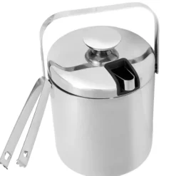 Ishink i rostfritt stål med lock och sil - 1300ml