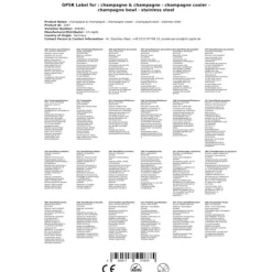 Ishink, Is hink, Ice hink - Mousserande viner - Champagnekylare - Champagne Bowl - rostfritt stål