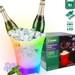 Ishink & Kylare-Ishink RGB LED-ljus iskylare 5L för champagne STOR