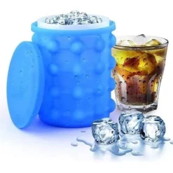 Ishinkar och kylare Creative silikonishink Bärbar iskubsform (2 i 1) Utrymmesbesparande Ice Cube Makerfo 305