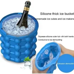 Ishinkar och kylare Creative silikonishink Bärbar iskubsform (2 i 1) Utrymmesbesparande Ice Cube Makerfo 305