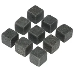 Whiskystenar-Iskuber för whisky, kyla ner drycker, vinstenar, whiskystenar i granit, Champagne, 9 delar, grå.