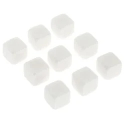 Iskuber för Whisky, kylstenar för vin, granit Whisky-stenar, Champagne 9 delar VIT