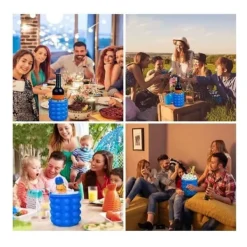 Iskubsbrickor,Iskubsmaskin,Iskubsform med lock,Iskubiskub,Magisk iskubshink Återanvändbar,Iskubsbricka