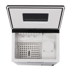 Ismaskin - 2‑i‑1 Iskross & Isbitsmaskin - 150–180 W - Automatisk rengöring - Luftkyld - LCD‑display - Silver