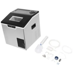 Ismaskin, Krossad Is och Isbit Funktion, LCD Skärm,Silver