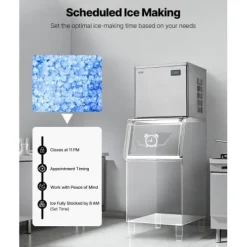 Ismaskin, 56,5x56x55,5 cm, Rostfritt stål