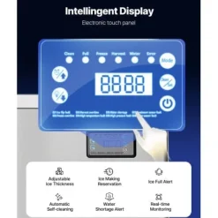 Ismaskin, 56,5x56x55,5 cm, Rostfritt stål