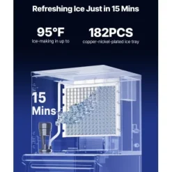Ismaskin, 56,5x56x55,5 cm, Rostfritt stål