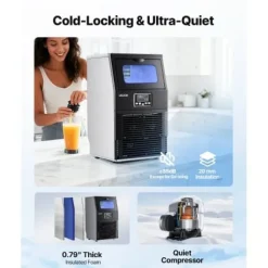 Ismaskin, 34,5x33,9x60,2 cm, Rostfritt stål