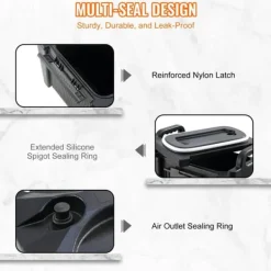 Dryckesautomater-Isolerad dryckesdispenser, 5 gallon, livsmedelsklassad LDPE, varm/kall dryck, termisk kylare, tvåstegs kranhandtag.