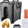 Dryckvärmare-Isolerad dryckesdispenser, 10 gallon, livsmedelsklassad LL9450UP för varma/kalla drycker, termisk med tvåstegs kranhandtag.