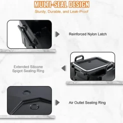 Dryckvärmare-Isolerad dryckesdispenser, 10 gallon, livsmedelsklassad LL9450UP för varma/kalla drycker, termisk med tvåstegs kranhandtag.