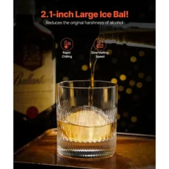 Verktygsset För Drinkar-Ispress 2,1/53mm, Ispresskit för Whiskey, Skapa perfekta isbollar, rostfritt stål, idealisk för drinkar, enkel att använda