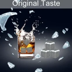 Whiskystenar-issten isbitar whiskystenar Förpackning med 9 st Whisky Chilling Stone Iskuber Drycker Vin Ölkylare Barware Cubes