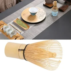 Japansk Matcha-verktyg Bambu Tevispskålborste Matcha-borste Tetillbehör (Ljusgul)