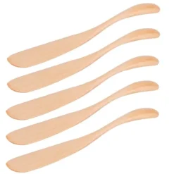 Japansk stil träsmörknivset - 5 st, perfekt för att sprida sylt och ost, perfekt för hemmakök