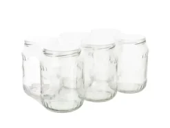 Honungsburkar-Jar Okko TO-720 FACETED, 82 mm, 0.72 l, 6 pcs