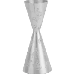 Jigger Rostfritt Stål Blad Stripe Double Head Cocktail Bartending Jigger Cup för Bar 30ml 60ml