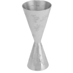 Jigger Rostfritt Stål Blad Stripe Double Head Cocktail Bartending Jigger Cup för Bar 30ml 60ml