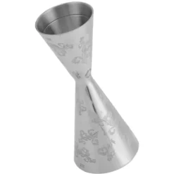 Jigger Rostfritt Stål Blad Stripe Double Head Cocktail Bartending Jigger Cup för Bar 30ml 60ml