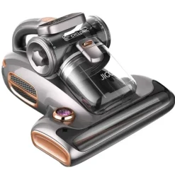 Handdammsugare-JIGOO T600 madrassdammsugare, 15kPa sug, 99,99% borttagning av dammkvalster, UV-C+ värme, dubbla koppar, LED-display, aromdiffusor