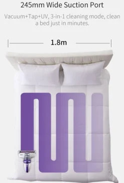 Handdammsugare-JIMMY JV35 Anti-Mite Vakuum - 700W - 60°C Värme/UV - 14Kpa Sug - Cyklonfiltrering - 245mm brett munstycke