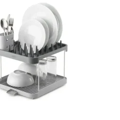 Joseph Joseph Diskställ & Torkställ-Duo 2 nivåer diskställ, grå, med redskapsbehållare