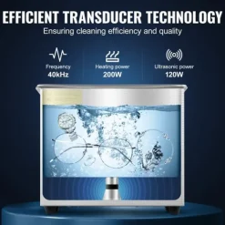 JPS-20A Ultrasoundrengörare 3L, digital display, rostfritt stål, för smycken och ultraljudsrengöring.