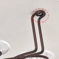 Järnhängande 6-flaskor vinmuggställ glashållare displayhylla arrangör