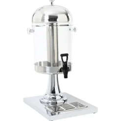 Dryckesautomater-Juiceautomatsbeholder i rostfritt stål - Serveringslösning för buffé | Volym: 8 L | Färg: Silver