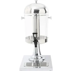 Dryckesautomater-Juiceautomatsbeholder i rostfritt stål - Serveringslösning för buffé | Volym: 8 L | Färg: Silver